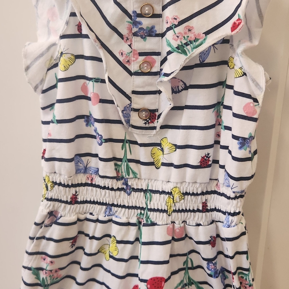 Striped Floral Kids Casual Dress